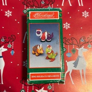 House Of Lloyd Christmas Around The World Dino Holidays Ornaments 1993 NIB